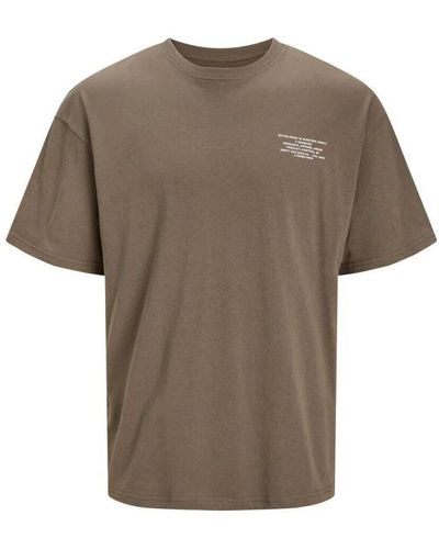 Jack & Jones T-shirt 12250651 RILEY-BUNGEE CORD - Marron