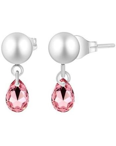 Sc Crystal Boucles oreilles B3071-ARGENT-ROSE