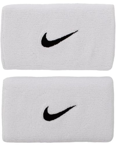 Nike Accessoire sport Swoosh Doublewide Wristbands - Blanc