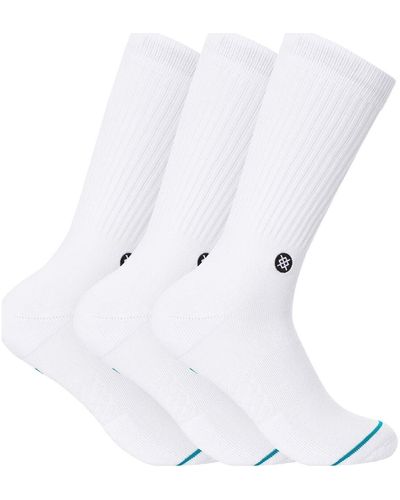 Stance Socquettes Lot de 3 paires de chaussettes iconiques décontractées - Blanc