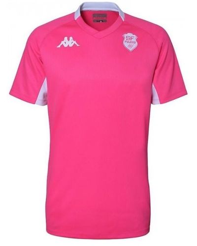 Kappa T-shirt T-SHIRT BEMI RUGBY STADE FRANC - Rose