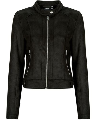 Vero Moda Veste VMJOSE MARI SHORT FAUX SUEDE JACKET BOOS - Noir