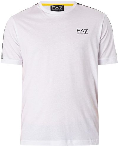 EA7 T-shirt T-shirt avec logo sur la poitrine - Blanc