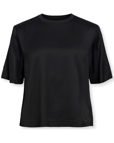 Object Sweat-shirt Top Eirot S/S - Black - Noir