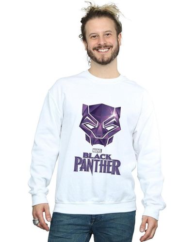 Marvel Sweat-shirt Black Panther Mask Logo - Blanc