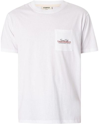 Pompeii3 T-shirt Café Tagomago T-shirt graphique - Blanc