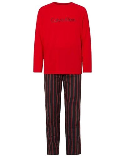Calvin Klein Pyjamas / Chemises de nuit Pyjama long, ensemble - Rouge
