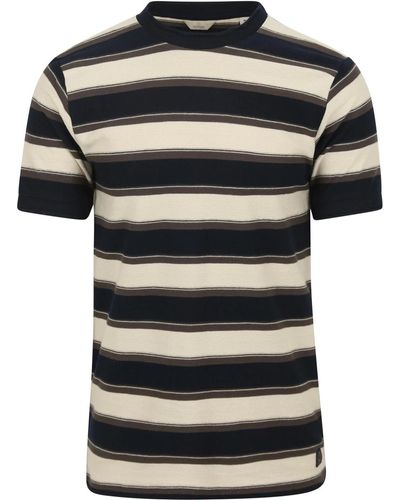 Dstrezzed T-shirt T-shirt Mason Stripe Multicolore - Noir