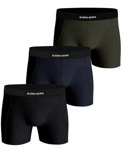 Björn Borg Caleçons Boxer-shorts Lot de 3 Premium Multicolor - Noir
