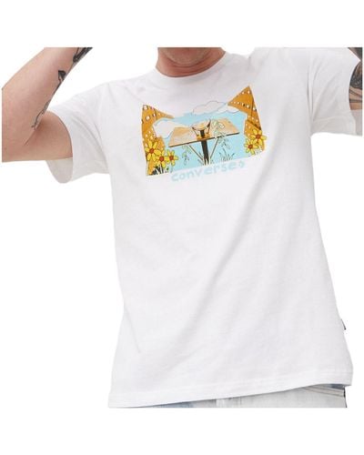 Converse T-shirt 10023257-A03 - Blanc