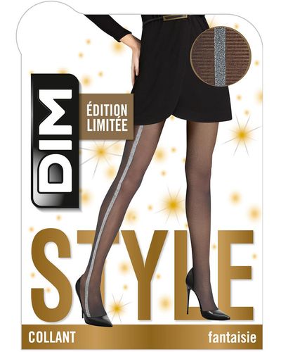 DIM Collants & bas STYLE SMOKING GLITTER 33D - Noir