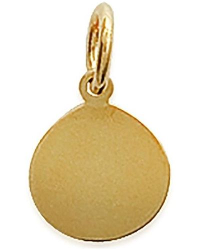 Brillaxis Pendentifs Pendentif plaque ronde dorée 10 mm - Métallisé