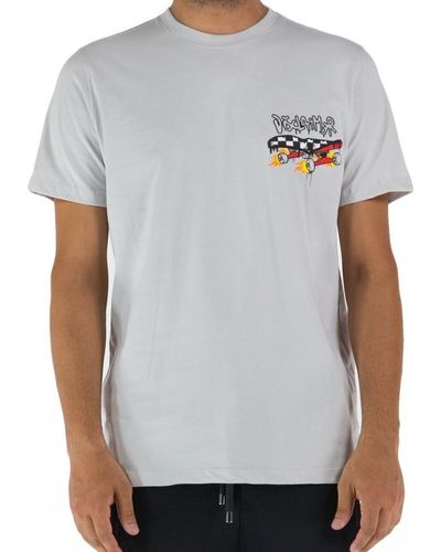 DISCLAIMER T-shirt T-shirt en jersey imprim skate - Gris