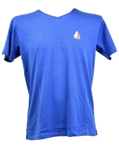 Ted Lapidus T-shirt TAYEB Col V Bleu