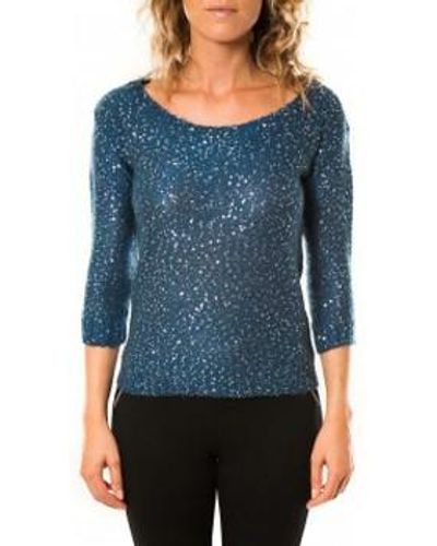 Vero Moda Pull Shine 3/4 Boatneck 10122550 Marine - Bleu