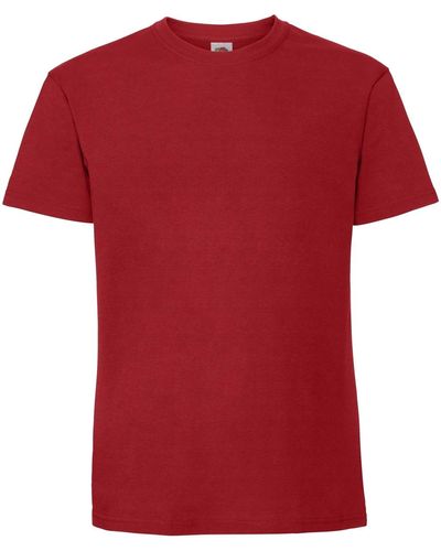 Fruit Of The Loom T-shirt Premium - Rouge