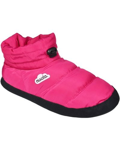 Nuvola Chaussons Boot Home Suela de Goma - Rose