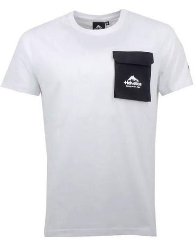Helvetica T-shirt BROWN - Blanc