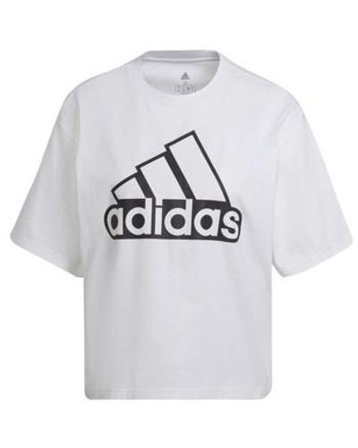adidas T-shirt TEE SHIRT W BLUV Q1 CRO - WHITE WHITE - L - Gris
