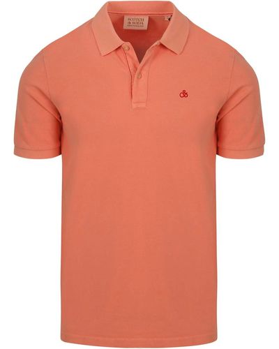 Scotch & Soda T-shirt Polo Piqué Rose - Orange