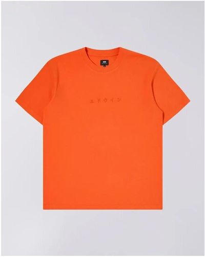 Edwin T-shirt I026745.1WE.TT KATAKANA-TANGERINE TANGO - Orange
