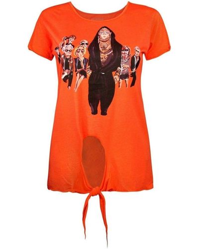 Blood Is The New Black T-shirt Arabesque - Orange