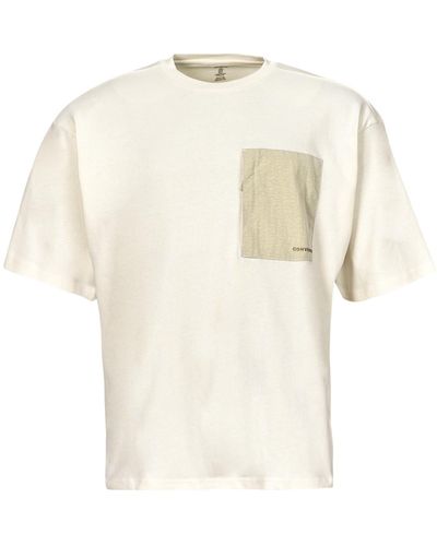 Converse T-shirt WORDMARK OVERSIZED KNIT TOP TEE EGRET - Blanc