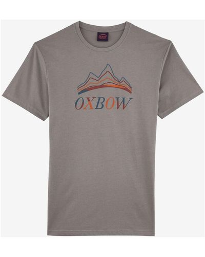 Oxbow T-shirt Tee-shirt manches courtes imprimé P2TINUDA - Gris