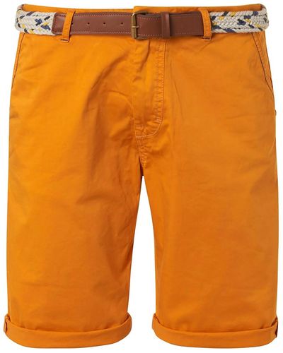 No Excess Pantalon Short Garment Dye Jaune - Orange