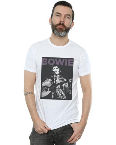 David Bowie T-shirt Rock Poster - Blanc