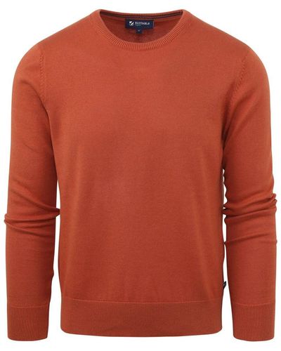 Suitable Sweat-shirt Respect Pull Oinix Col Rond Orange - Rouge