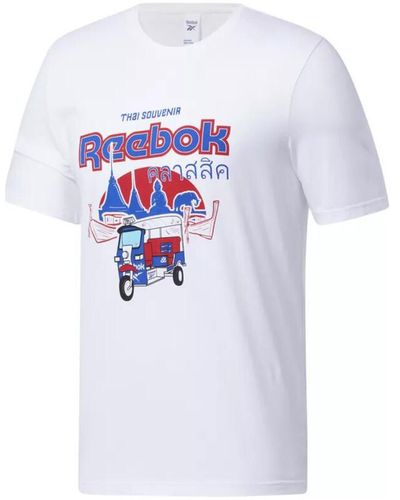 Reebok T-shirt Tee-shirt $SKU - Blanc