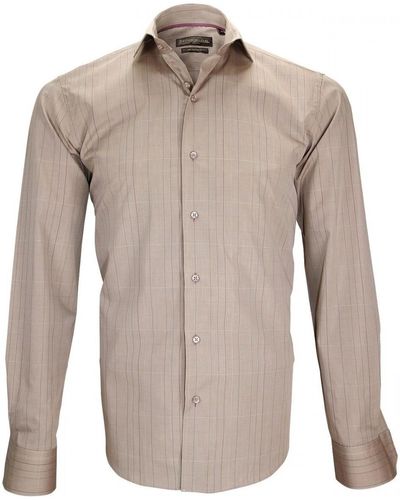 Emporio Balzani Chemise chemise fil a fil settimo beige - Neutre