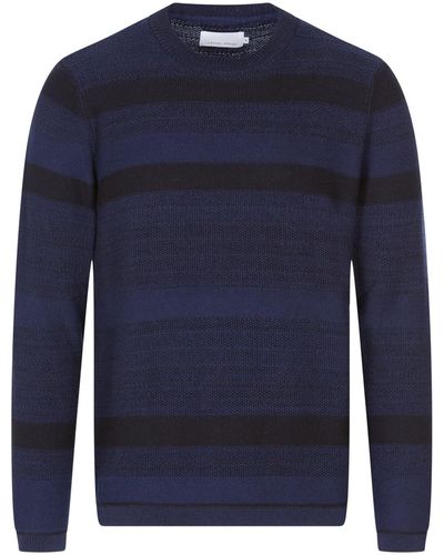 Casual Friday Pull Pull coton col rond - Bleu