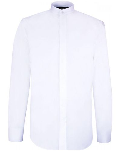 Emporio Balzani Chemise chemise cintree col mao mahaut blanc