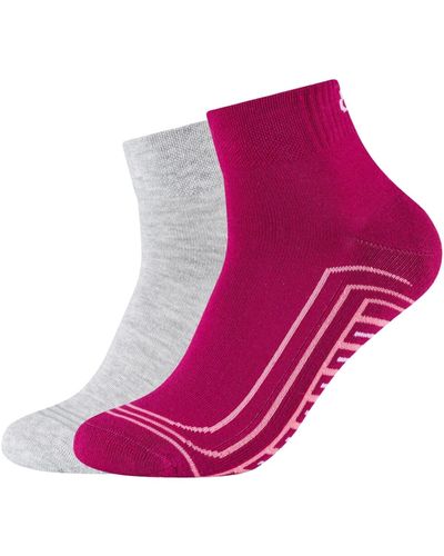 Skechers Chaussettes de sports 2PPK Basic Cushioned Quarter Socks - Violet
