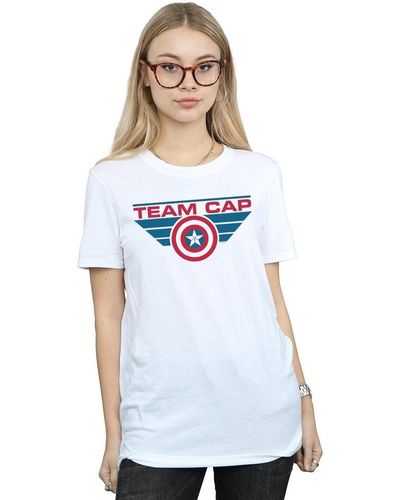 Marvel T-shirt Captain America Civil War Team Cap - Blanc