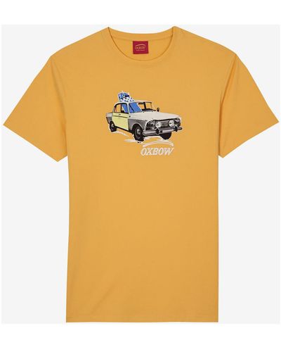 Oxbow T-shirt Tee shirt manches courtes graphique TAVIRI - Jaune