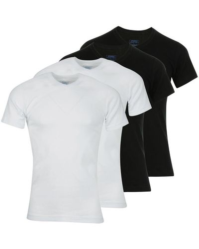 Athena T-shirt Lot de 4 Tee-shirt col V Coton Bio - Noir
