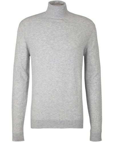 Tom Tailor Pull Pull col roulé droite - Gris