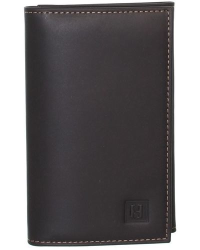 Hexagona Portefeuille Porte-papiers en cuir ref 40900 marron 9*14*1 cm - Noir