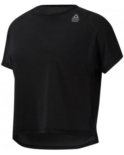 Reebok T-shirt Crossfit Jacquard Ss Tee - Noir