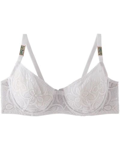 Pommpoire Corbeilles & balconnets Soutien-gorge corbeille blanc Roulotte - Gris