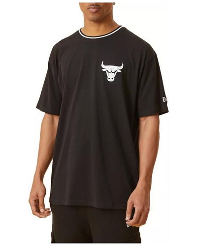 KTZ T-shirt DISTRESSED Oversize Chicago Bulls - Noir