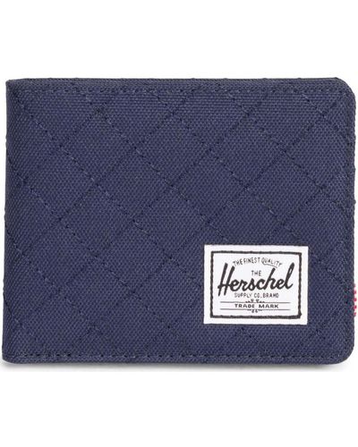 Herschel Supply Co. Portefeuille Roy RFID Peacoat Gridlock - Bleu