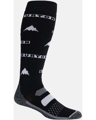 Burton Chaussettes Calcetines snowboard Performance Midweight Socks - Logo - Noir
