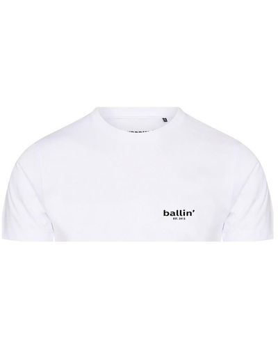 Ballin Est. 2013 T-shirt Small Logo Shirt - Blanc