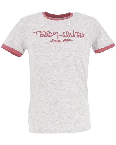 Teddy Smith T-shirt TSHIRT TICLASS 3 - Blanc