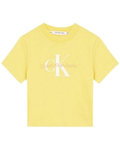 Calvin Klein T-shirt T Shirt Ref 55692 Jaune