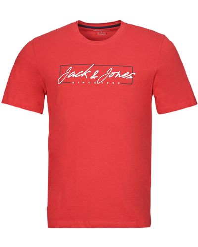 Jack & Jones T-shirt JJZURI TEE SS CREW NECK - Rouge